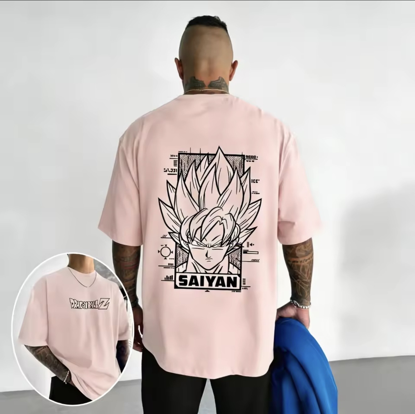 Saiyan Oversize Tee – Rosa