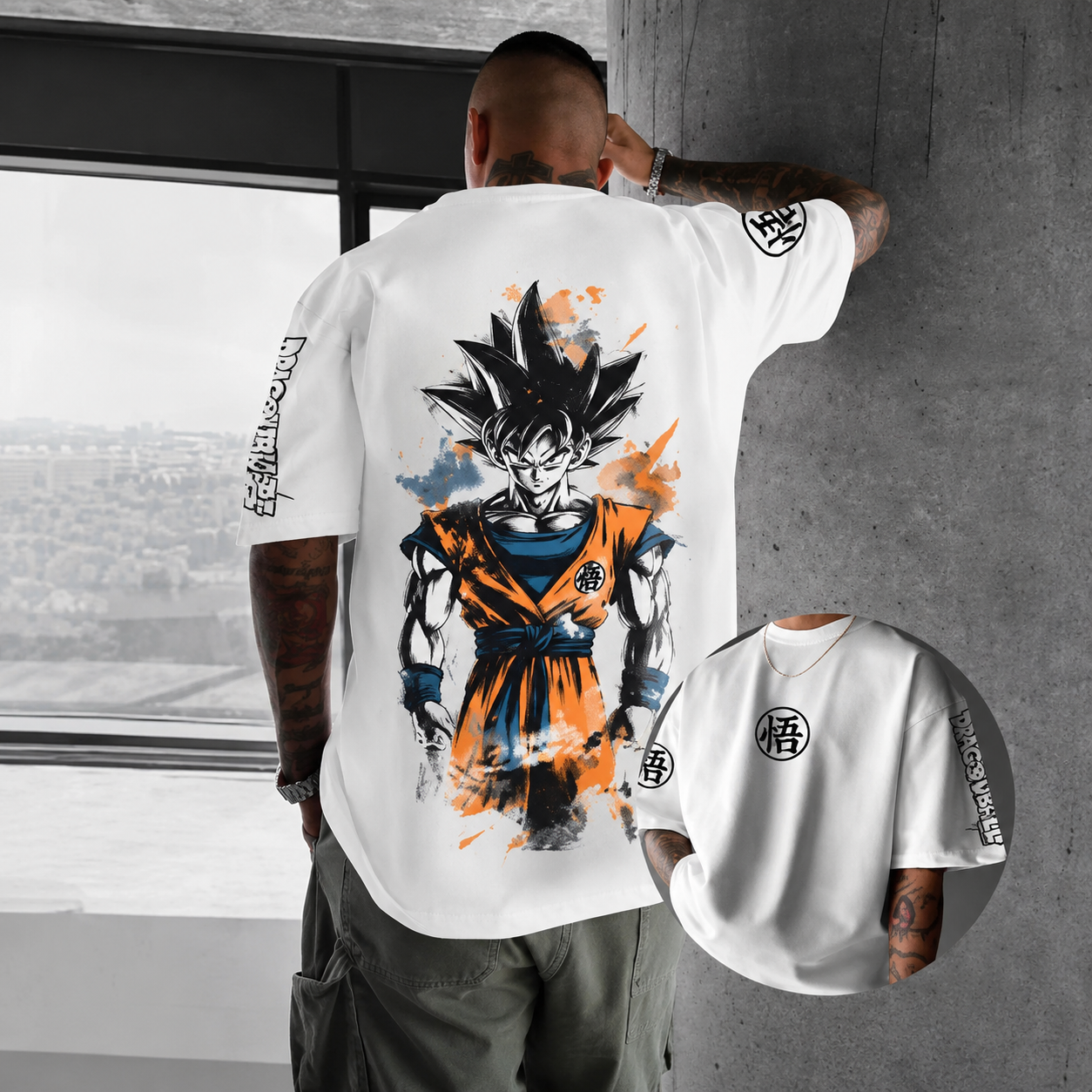 Warrior Oversize Street – Goku Ink White